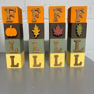 Colorful Fall Wooden Blocks